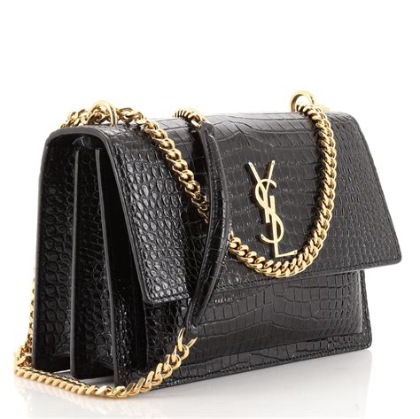 ysl sunset croc|st laurent sunset crossbody bag.